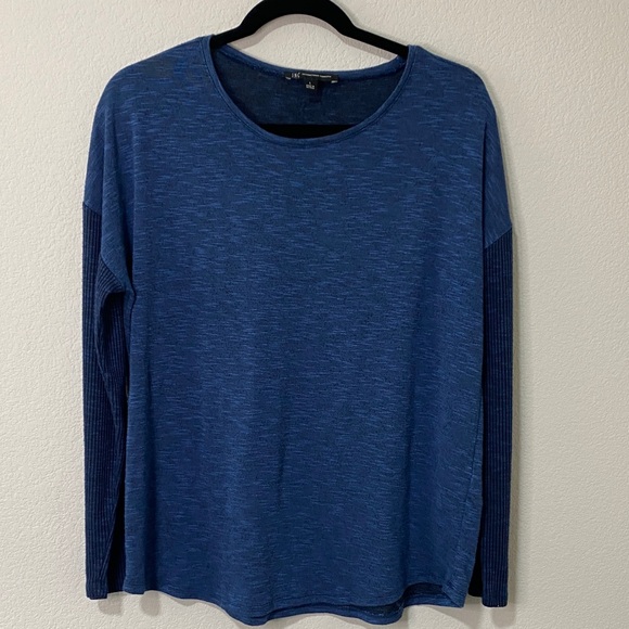 INC International Concepts Tops - INC Blue Long Sleeve Knit Top Blouse T-Shirt Tee
